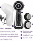 Michael Todd Soniclear Elite Cleansing Brush includes face brush head, body brush head, serum infuser, travel case and charging stand with cord