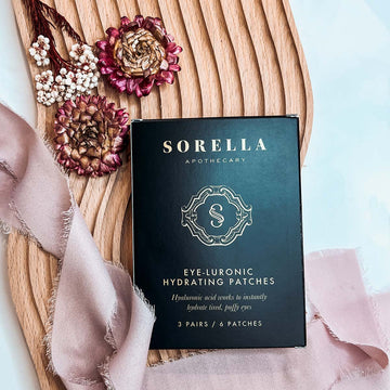 Sorella Apothecary Eye-Luronic Hydrating Patches are great for use before an event to reduce fine lines, tired, puffy eyes