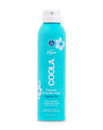 Coola Sunscreen Spray SPF 50 Fragrance free is a non aerosol spray, safe for planes and is reef friendly.