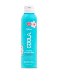 Coola Sunscreen Spray SPF 50 Guava Mango is a non aerosol spray, safe for planes and is reef friendly.