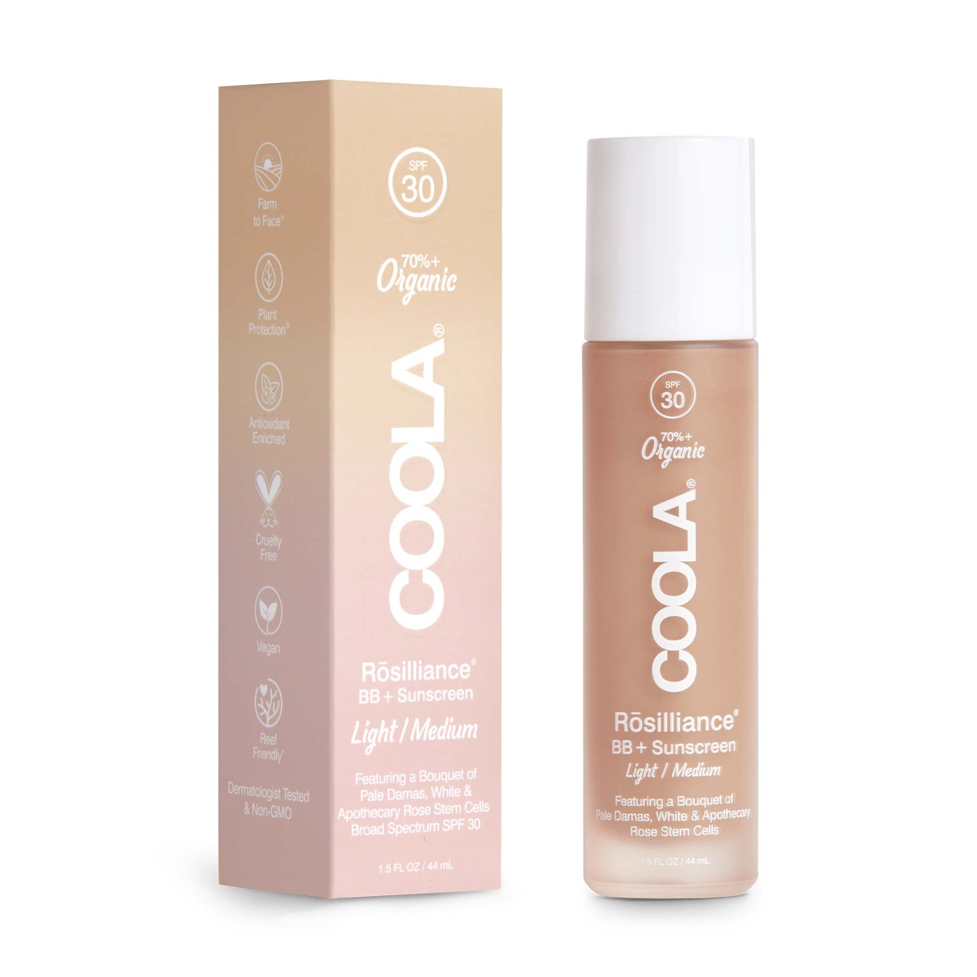 Coola face spf 30 tinted BB cream is a great way to protect face daily from sun while adding a little coverage to skin tone. Light medium tint