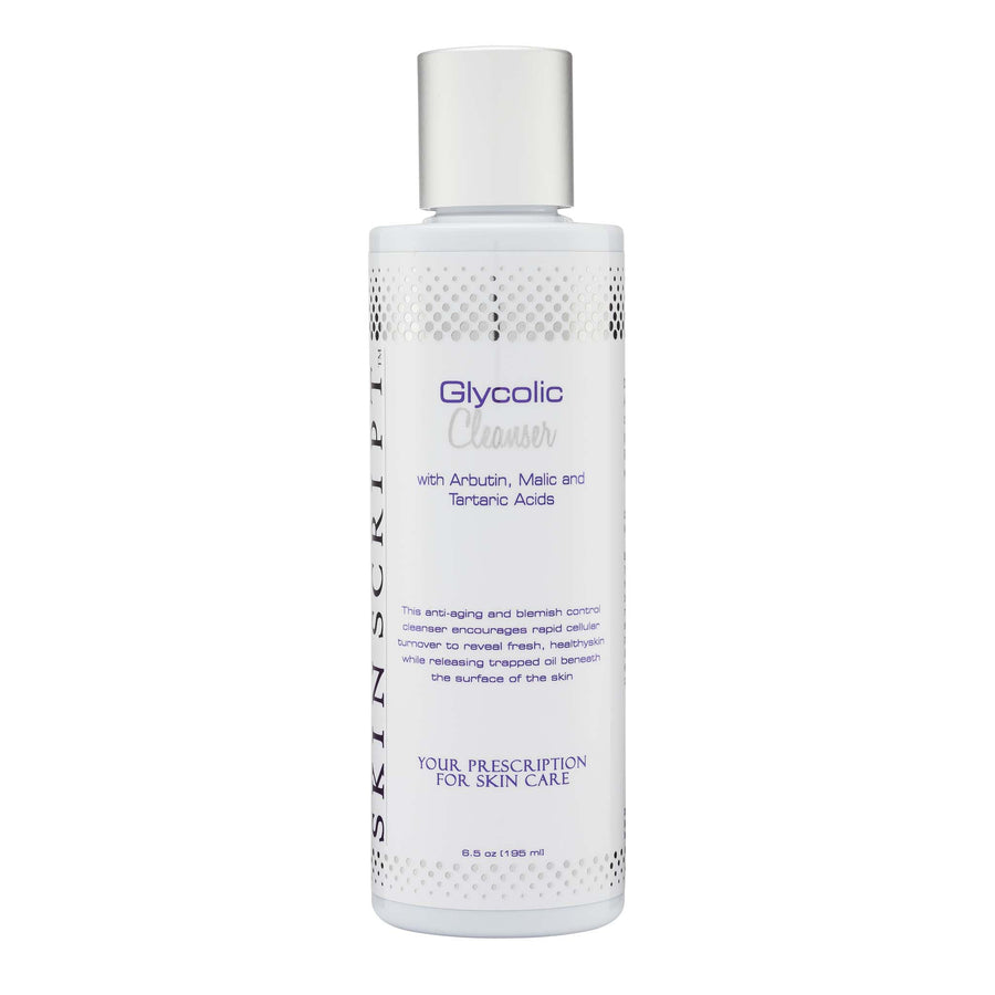 Skin Script Glycolic Cleanser removes the uppermost layer of dead skin cells to reveal a bright, smooth skin surface.