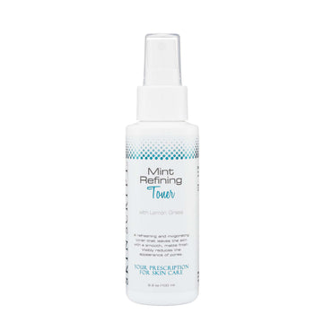 Skin Script Mint Refining Toner uses lemongrass as a natural astringent to tighten pores for smooth refreshed skin.